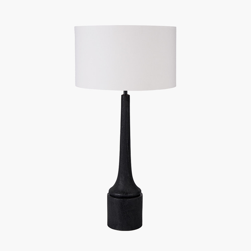 Marin Black Wood Tall Neck Table Lamp - Base Only